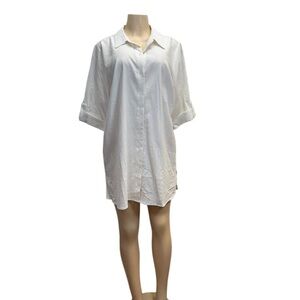 JESSICA LONDON. White Shirt Dress